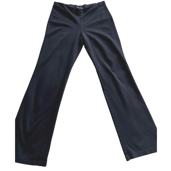 Eileen Fisher Black Pull On Straight Leg Ankle Pants Size Small Minimalist Boho - Picture 1 of 10